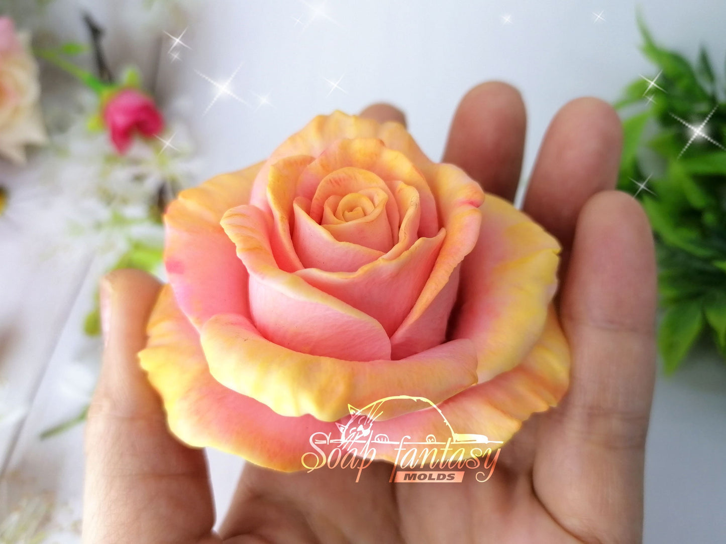 Big rose "Esperanse" silicone mold for soap making