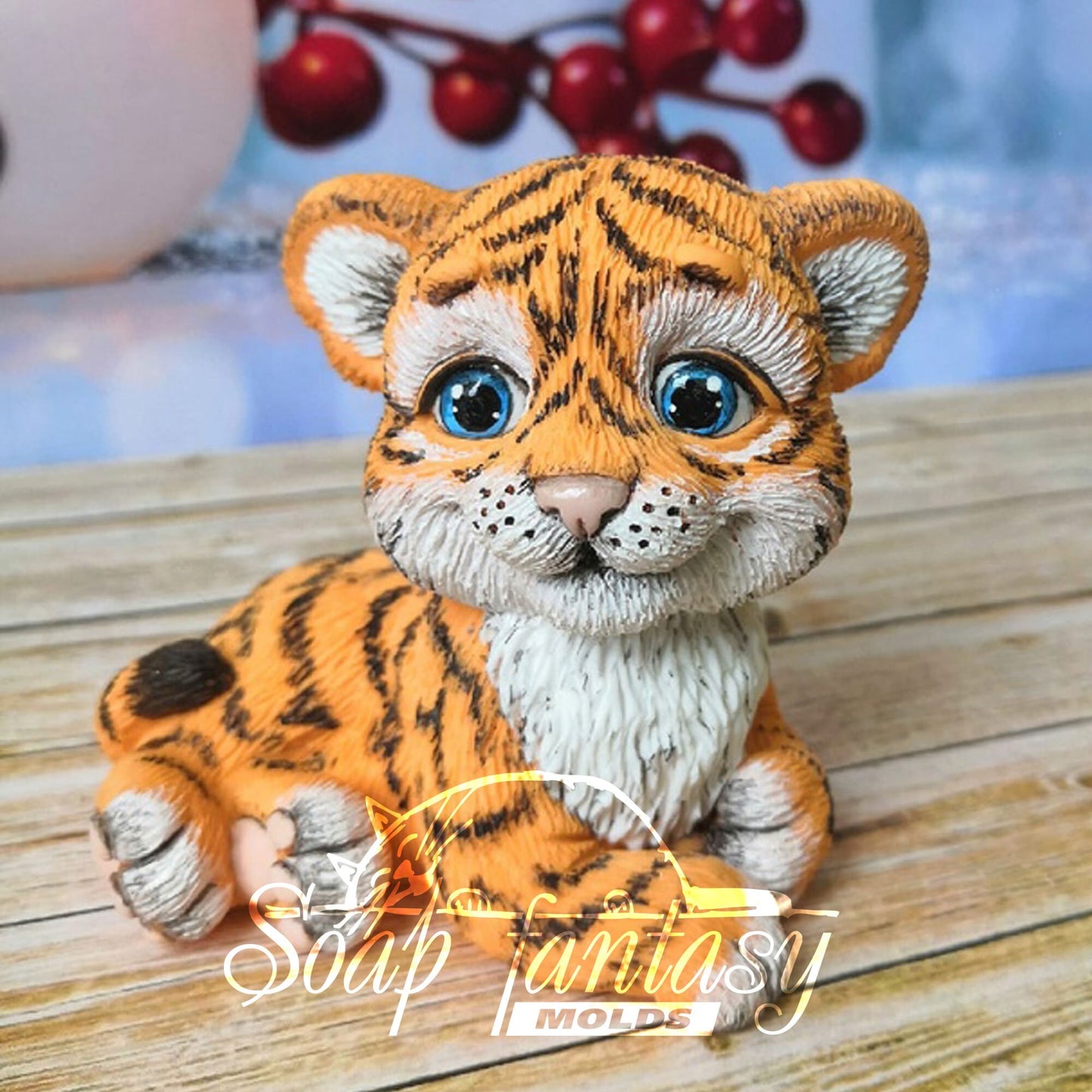 Tiger cub silicone mold for soap making