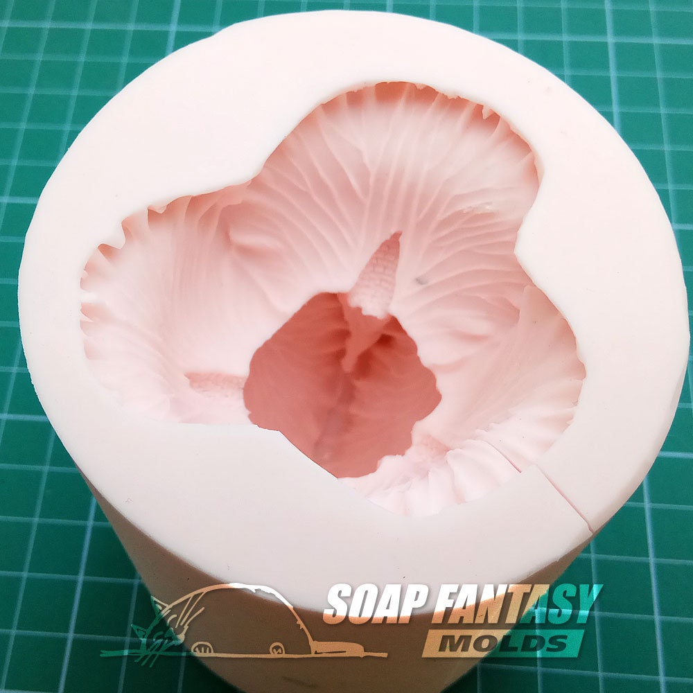 Big irises flower silicone mold (mould) for soap making and candle making