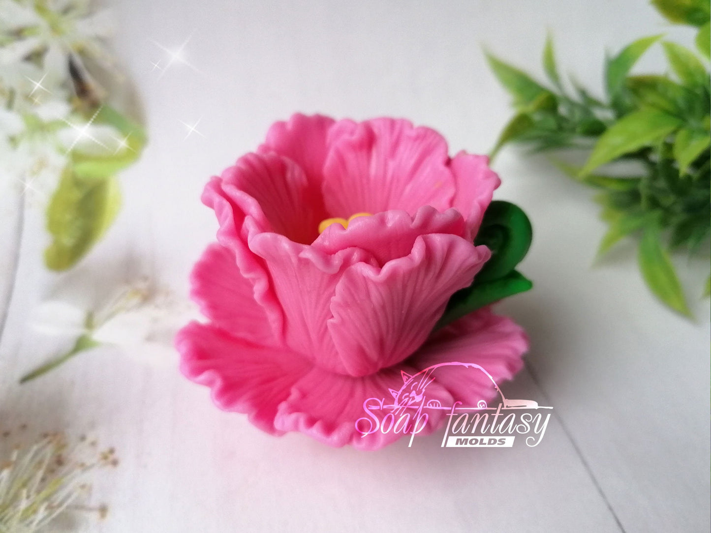 Tulip mini cup and saucer silicone mold for soap making