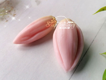 Two tulip buds silicone mold for soap making