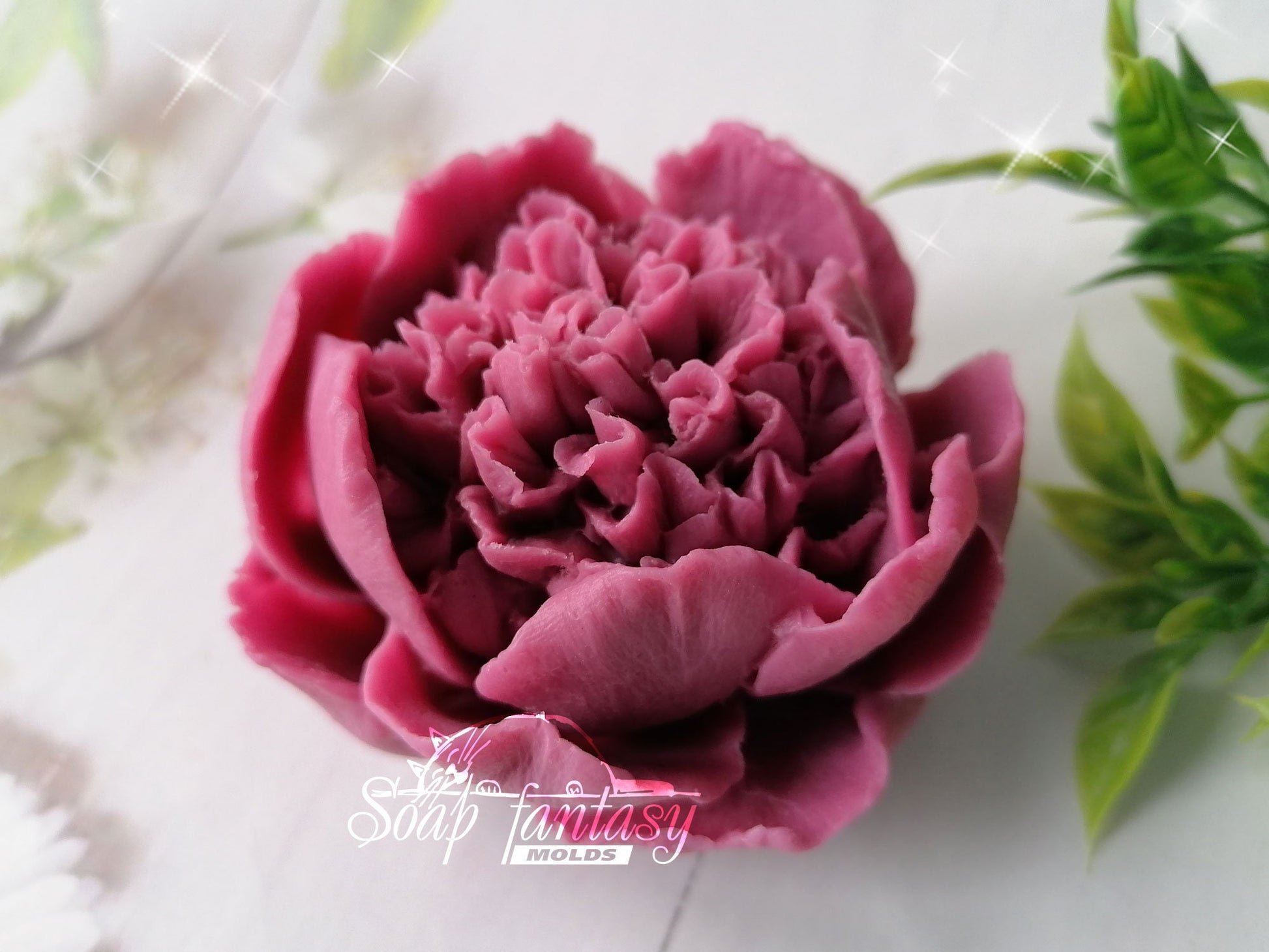 BIG Peony "King" flower silicone mold (mould) for soap making and candle making