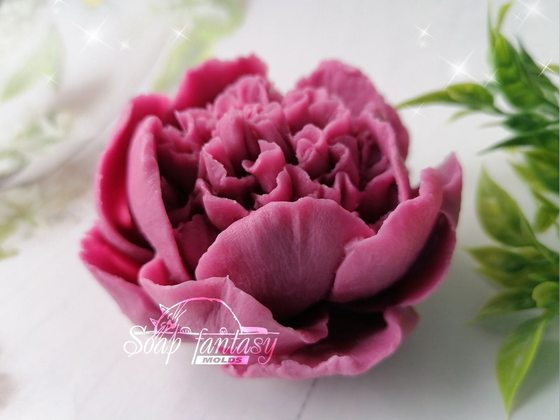 BIG Peony "King" flower silicone mold (mould) for soap making and candle making