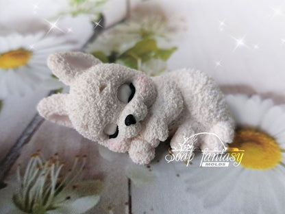 Sleeping bunny "Zephyr" silicone mold for soap making