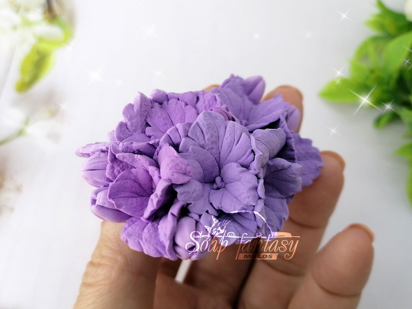 Hydrangea flower silicone mold for soap making
