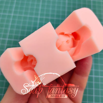 Freesia White flowers silicone mold for soap making