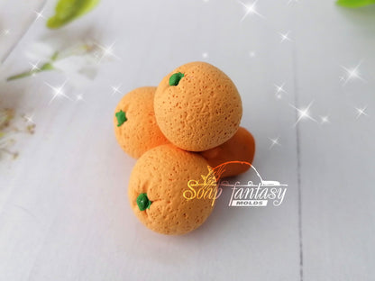 Orange triplet (bouquet inserts) silicone mold for soap making