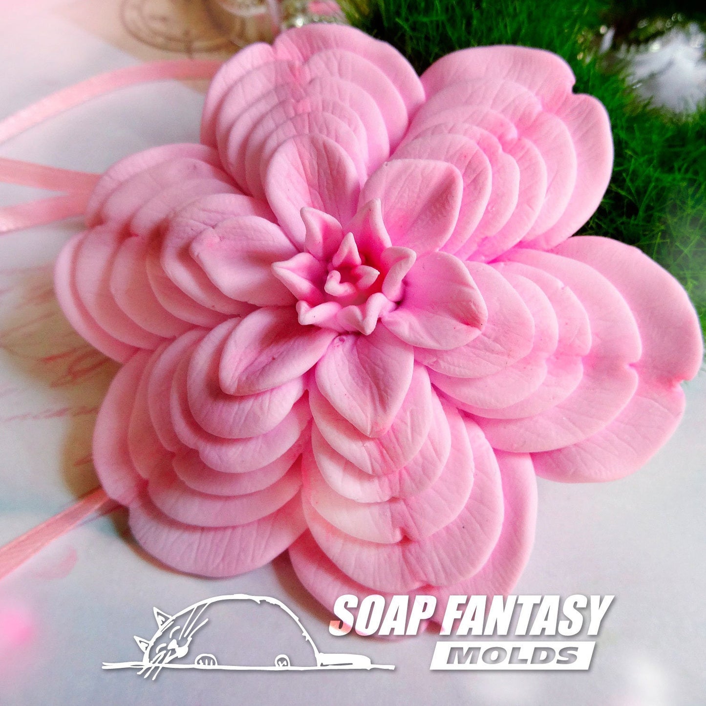 Camellia King flower silicone mold for soap making