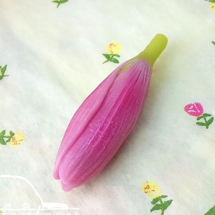 Tender lily bud flower silicone mold for soap making