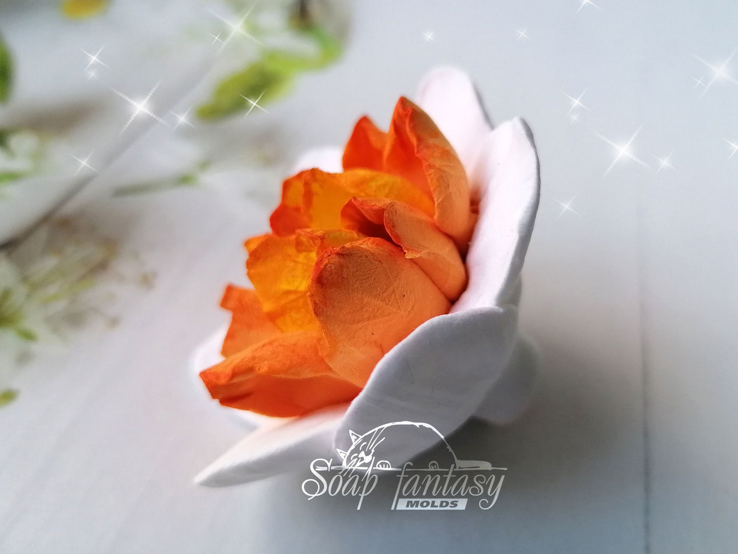 Terry narcissus / daffodil flower silicone mold for soap making