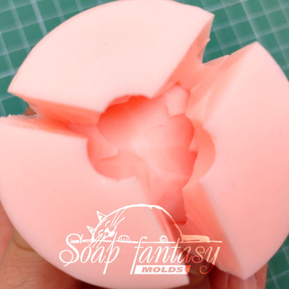 Triplet hazelnut bouquet inserts silicone mold for soap making