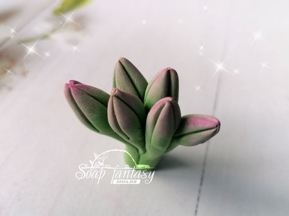 Freesia White buds silicone mold for soap making