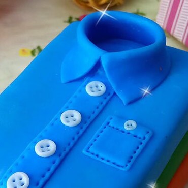 Stack of men's shirts silicone mold for soap making