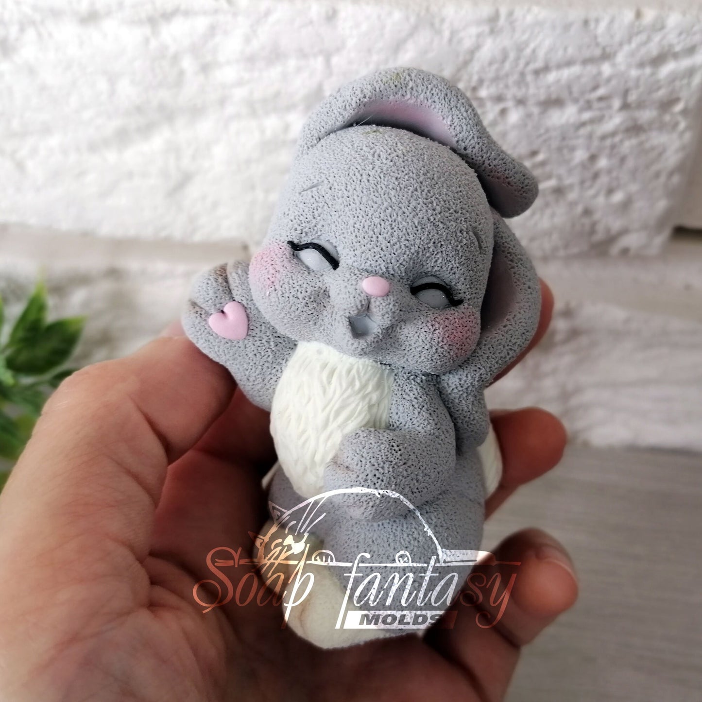 Cute bunny silicone mold for soap making