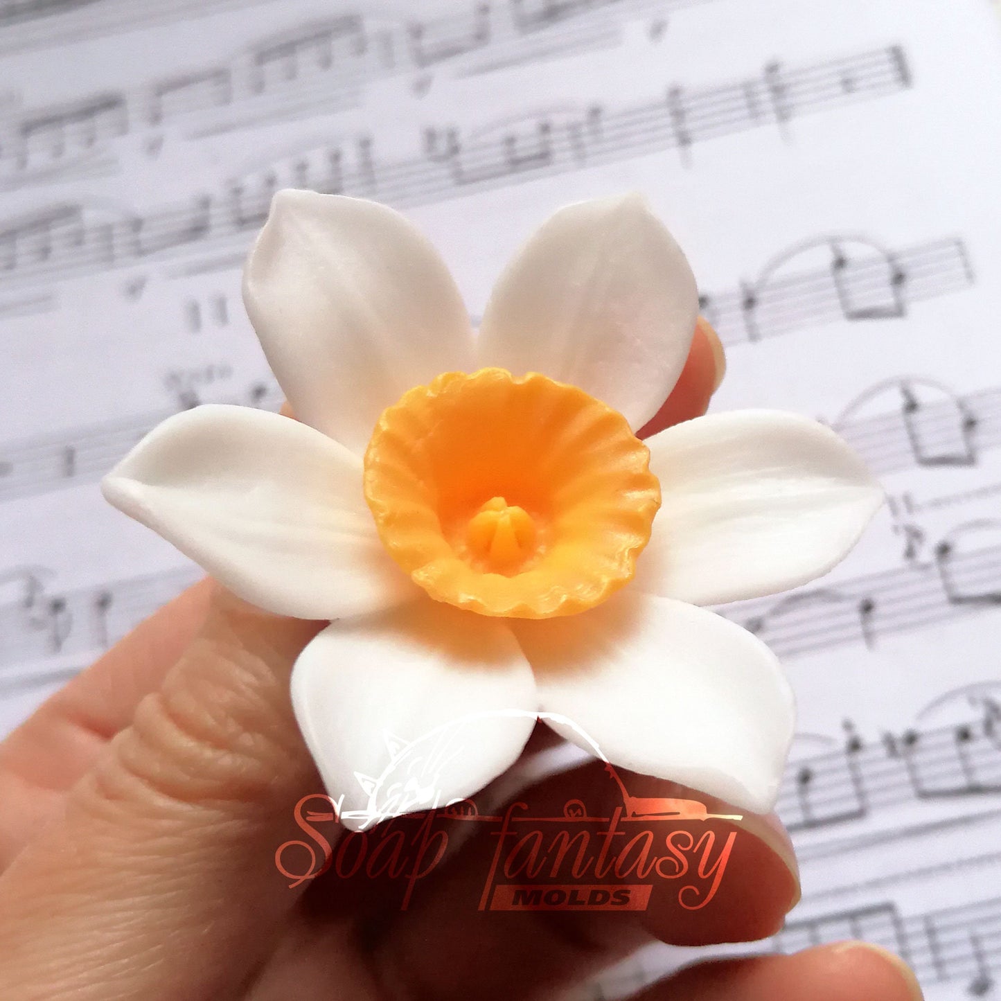 Narcissus / daffodil flower silicone mold for soap making