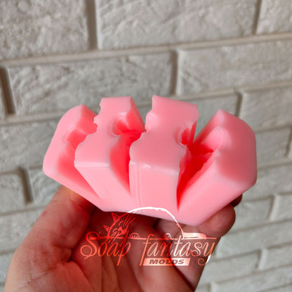 Terry 3D leafs set (3 pieces) silicone mold for soap making