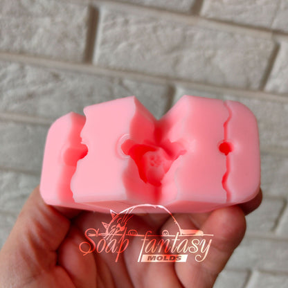 Strawberry flowers (bouquet insert) silicone mold for soap making