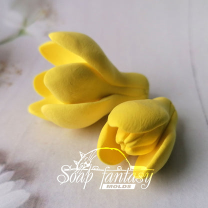 Crocus buds (bouquet insert) silicone mold for soap making