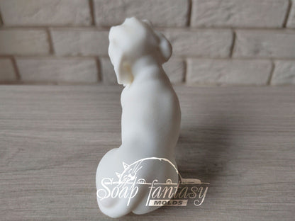 Sitting dachshund silicone mold for soap making