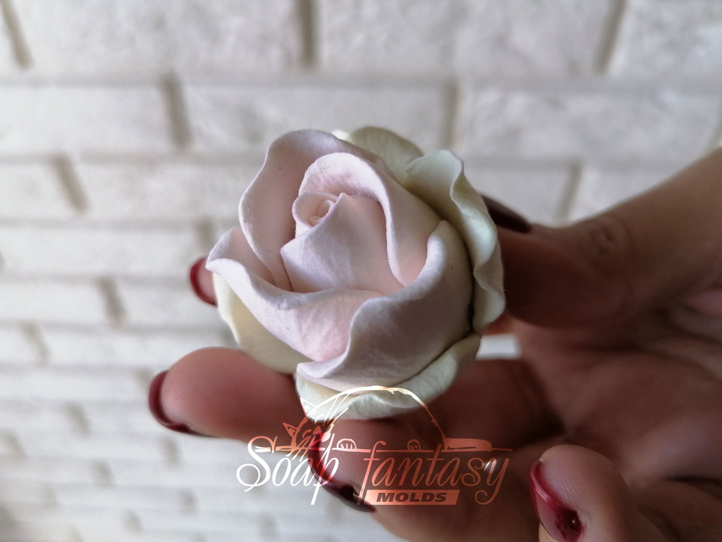Half-blooming rose bud "Estelle" silicone mold for soap making