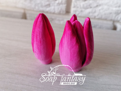 Tulip "Purple prince" buds silicone mold for soap making