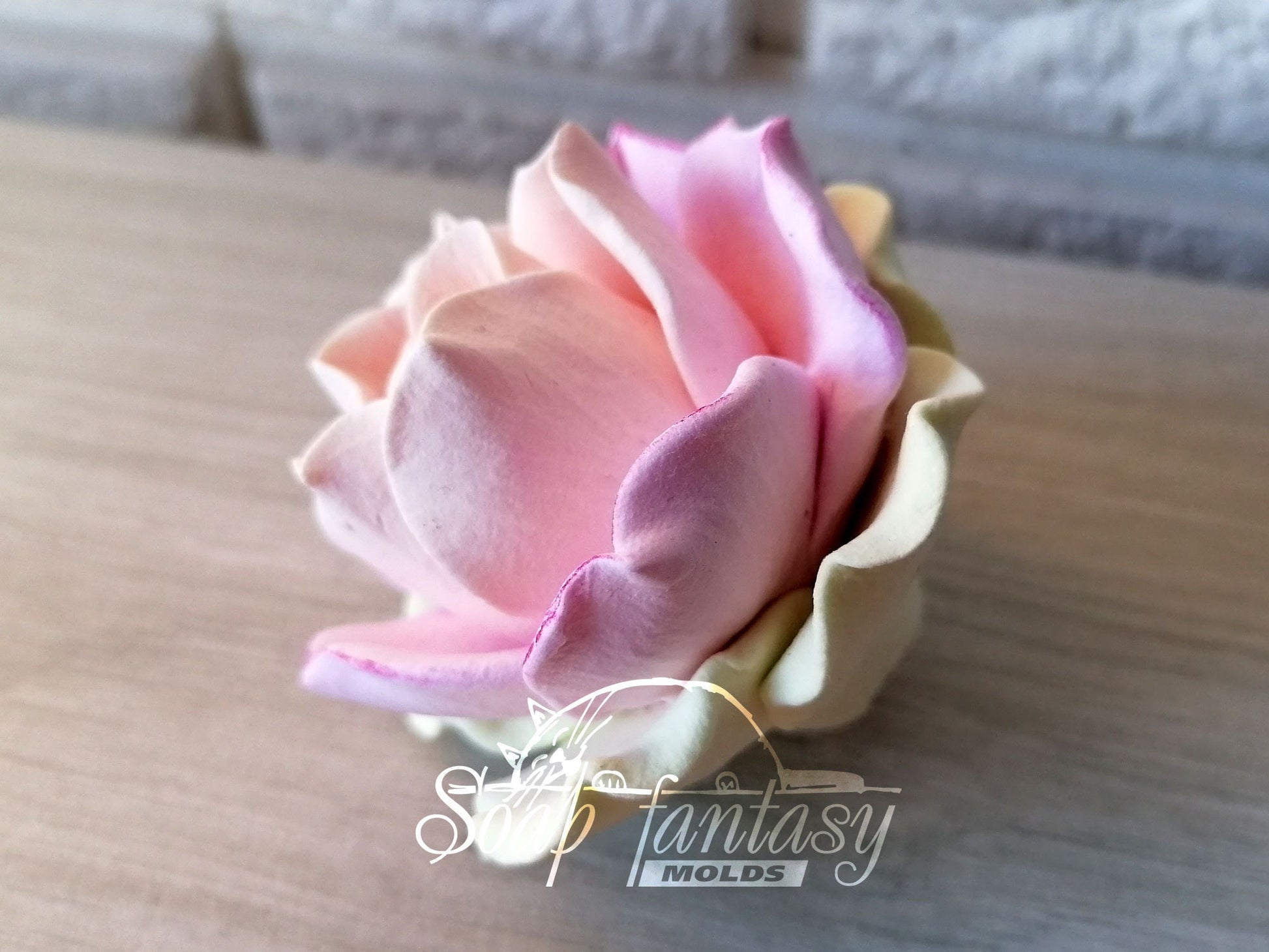 Big rose "Estelle" flower silicone mold (mould) for soap making and candle making