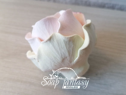 Medium rose "Estelle" silicone mold for soap making