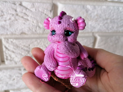Cute Pink dragon silicone mold for soap making
