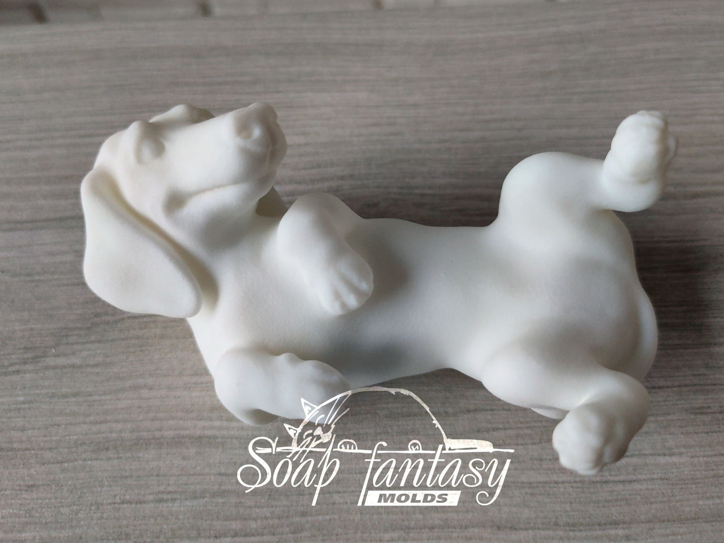 Belly rub dachshund silicone mold for soap making
