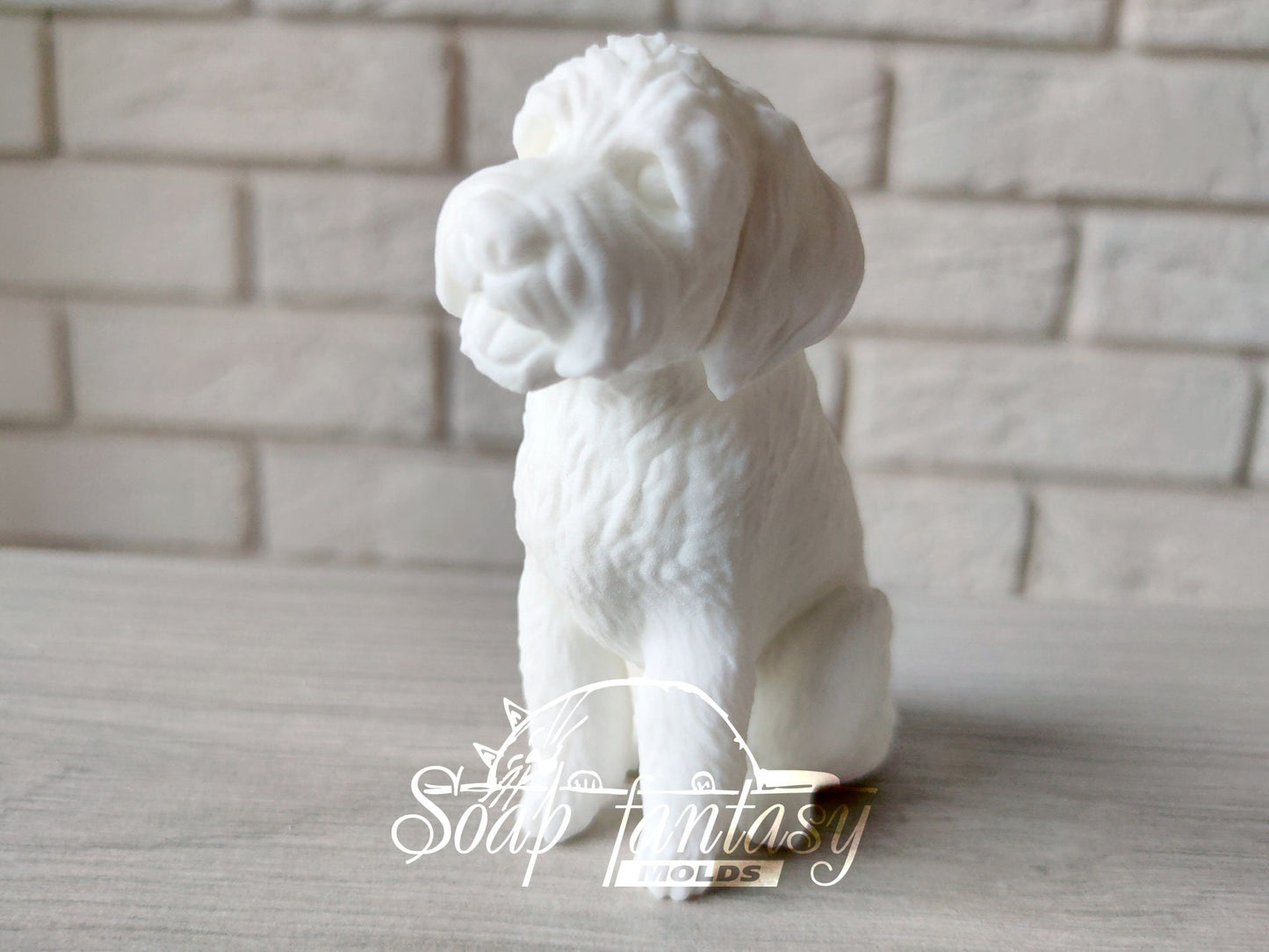 Shaggy dog silicone mold for soap making