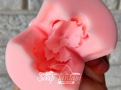 Aster bud flower silicone mold for soap making
