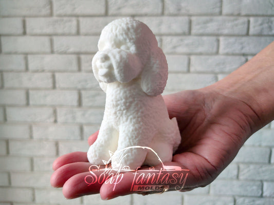 Big poodle silicone mold for soap making