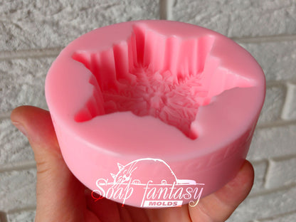 Magic snowflake silicone mold for soap making